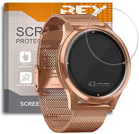 3X Protector de Pantalla Universal para Reloj 43 MM, Cristal Vidrio Templado Premium ¡¡¡ Medir Antes de Comprar !!!