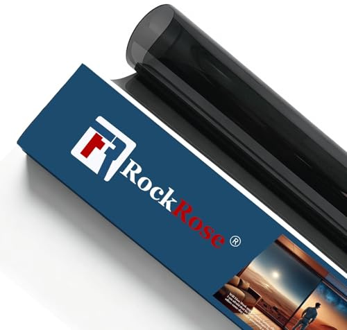 RockRose 20% Premium Carbon Auto Scheibentönungsfolie 50 cm x 3,0 m 2-lagig Anthrazit Sichtschutz UV- & Hitzeschutz Selbstklebend Leicht Schrumpfbar Plotter-geeignet Profi-Qualität