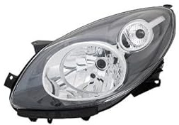 Repiauto Phare avant gauche H4 noir compatible avec Renault Twingo 2 phase 1 2007-2011