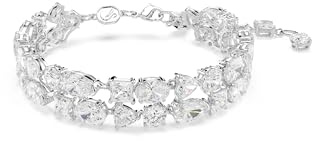 Swarovski Mesmera dubbelarmband, vita kristaller i en rodiumpläterad miljö, från Mesmera Collection