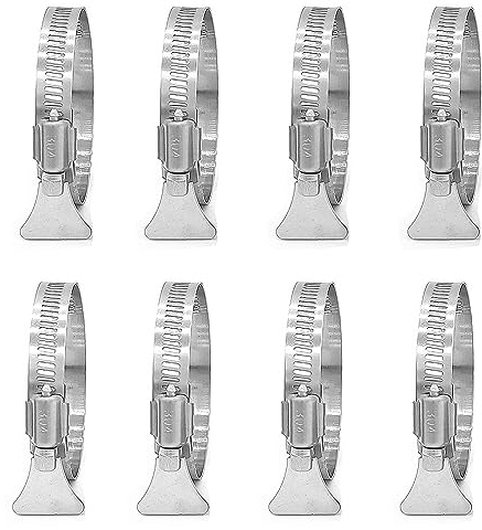 Lewttyer - Set di 304 fascette stringitubo in acciaio inox, 21-44 mm