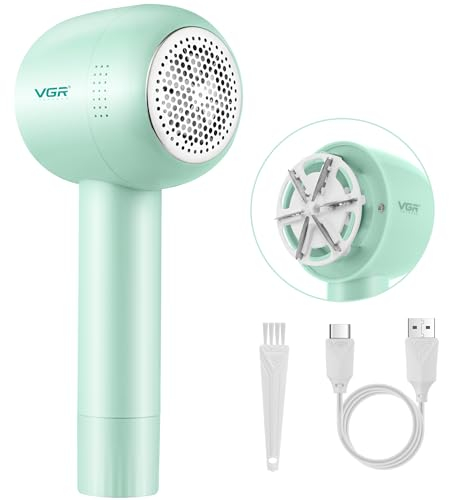 VGR Lint Remover - Bobble Remover for Clothes, Fabric Shaver, Jumper Debobbler, Electric Fuzz Defuzzer, Fluff Cleaner, Portable Wool Depiller, Garment Restorer, Clothing Renewal Tool
