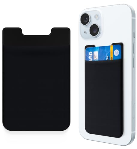 inaepeak Paquete de 2 Tarjetero de Bolsillo con Adhesivo, Funda para Teléfono Móvil, para Tarjeta de Crédito e Identificación de Tela