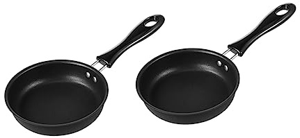Zerodeko 2pièces Poêle à Omelette Antiadhésive à Poignée Unique Ustensile De Cuisine Déjeuner Poêle De Cuisson Compact Et Pratique
