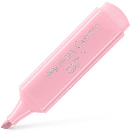 Faber-Castell 154692 - Pennarello Textliner 46 - Rosa Morbido Pastello