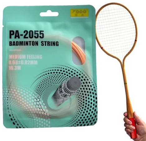Badmintonsaite – hochelastische Badminton- und Tennisschläger-Saiten, 10 m Badmintonschläger-Zubehör, Badminton-Fadendraht-Ersatz für drinnen und draußen