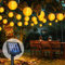 Guirnaldas de Luces Solares Linternas, 8M 30 LED Farolillos Cadena de Luces, 8 Modos IP65 Impermeable Linternas Solares Exterior para Decoración Jardín, Patio, Balcón, Fiesta (Blanco Cálido)