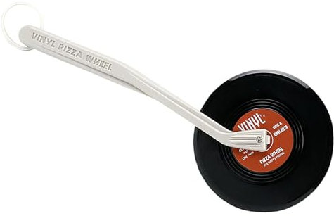 Pizza Wheel Cutter Vintage Vinyl Record - Novelty Gifts for Men Pizza Wheel Cutter Slicer - Novelty Gifts - Quirky Kitchen Aid - Music Gifts - Unique Gadget - Pizza Oven Accessories Pizza Gifts