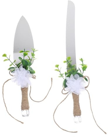 SOLUSTRE 1juego Espátula y Cuchillo Para Cortar Pasteles De Inoxidable Herramientas De Repostería Para Tartas y Postres Para Bodas y Celebraciones