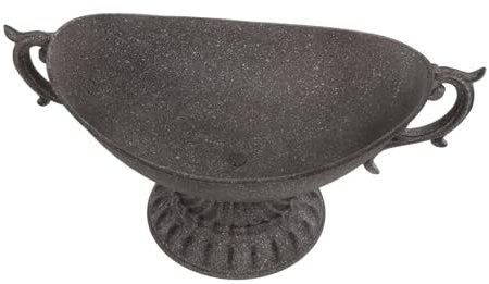 GLEAVI Vintage Iron Flower Vase with Dual Handles Decorative Tabletop Urn for Weddings Parties Home and Garden Decor Planter for Stylish Flower Arrangements