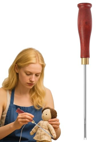 Patifirst Herramienta Para Rellenar Muñecas De Algodón,Lezna De Relleno Para Peluches De Algodón | Punzón Manual Con Mango Ergonómico Y Materiales Eficientes Para Principiantes En Manualidades