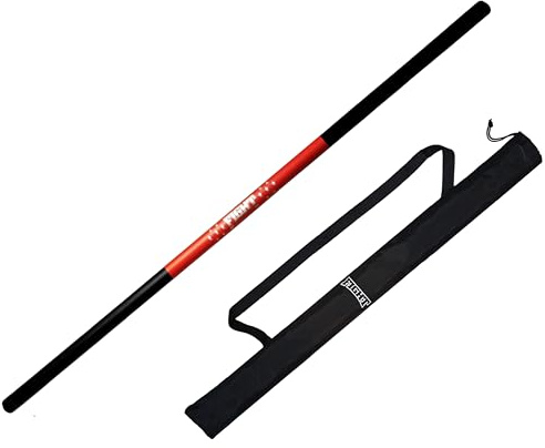 F.A.L. product Bo Staff Faltbarer Schaumstoff gepolstert mit Tragetasche, Übungsstab für Kampfsport, Karate-Training (Schwarz und Rot)