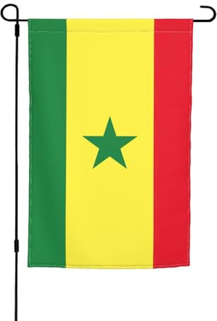 Drapeau du Sénégal - Drapeau de jardin double face - Décoration intérieure et extérieure - 30,5 x 45,7 cm