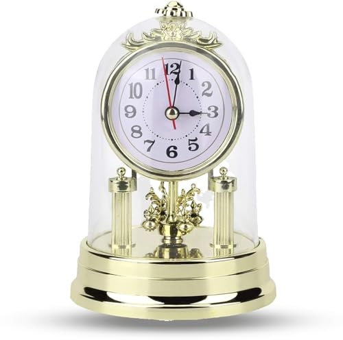 Tischuhren Uhr, Europäische Retro Stil Wohnzimmer Uhr, Digitaler Wecker, Europäische Retro Stil Tischuhren Antike Stille Tischuhr