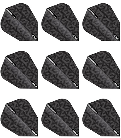 RED DRAGON V-Standard Schwarz Dart-Flüge - 3 Sätze pro Packung (insgesamt 9 Dart-Flüge)