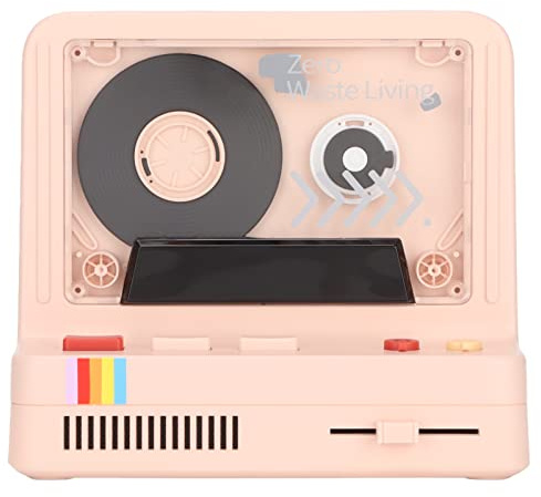 Focket Tragbarer Kassettenspieler, Stereo-Kassettenspieler mit, Persönlicher Kassettenrekorder 5 Beleuchtungsmodi Kassettenrekorder Kassettenspieler (Rosa)