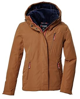 killtec Flicka funktionell jacka/utomhusjacka med huva KOW 356 GRLS JCKT, brun, 128, 42148-000
