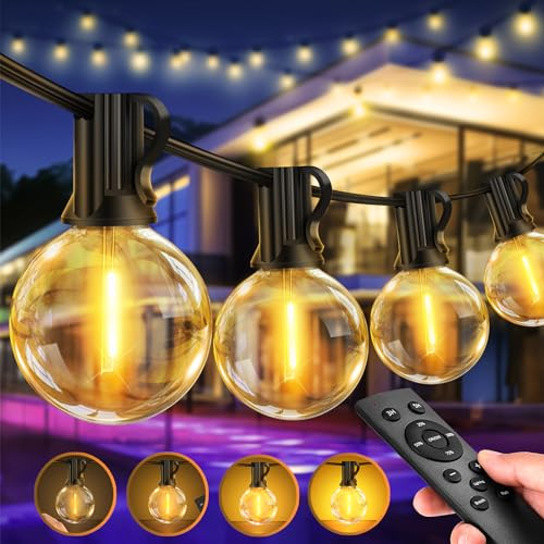 Luci da Catena Luminosa Esterno Giardino - Telecomando 30M Lucine Esterne Impermeabile Luce Gazebo Lampadine Filo Lampada Catene Luminose Esterni per Natale Terrazzo Balcone Matrimonio Partito