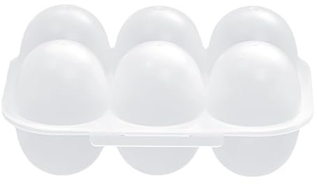 6 cartons pour oeufs grillés – boîte à œufs réutilisable pour 6 | boîte de protection transparente pour oeufs, carton de protection de 6 oeufs pour réfrigérateur, camping, pique-nique, randonnée