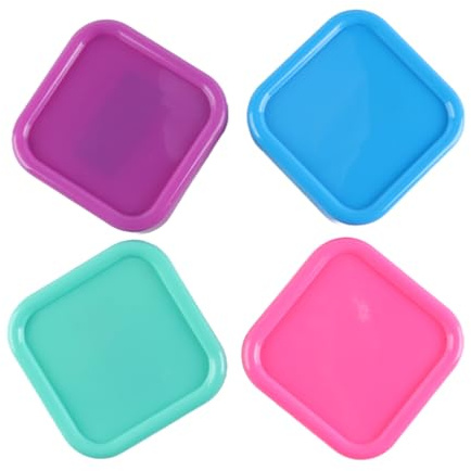 ACOLY 4 cuscinetti magnetici quadrati per spilli - Plastica, contenitore per spilli/aghi da cucito anti-perdita, per cucito e quilting fai da te