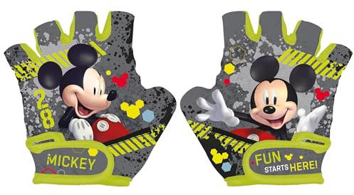sarcia.eu Guantes de Ciclismo para niños, para Bicicletas y patinetes, para niños, Cierre de Gancho y Bucle (Disney Mickey Mouse 2)