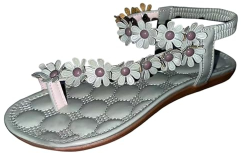 Cocila Mujer Sandalias Informales De Dedo Con Tira En El Tobillo Elegantes Y Planas Separador Dedos Para Mujer, Zapatos Verano, Cómodas Playa (Green, 40) Cuñas Pies Anchos Ortopedicas Chanclas