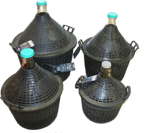 Häftapparat träff glasballong, jäsballong, vinballong i plastkorg i olika storlekar, 5–20 liter (10 liter)