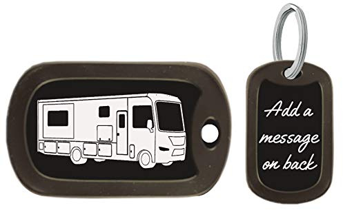 Gutentagit Class A RV Motorhome Key Chain Dog Tags - RV Accessories - Custom Engraved Motorhome Keychain | Made in USA
