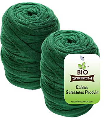 Biostretch Filo per Piante Morbido Piante di casa e Il Giardino - Fascetta per Legare Le Piante Amica dell’Ambiente e spago da Giardino (Verde Bio Roll x 2)
