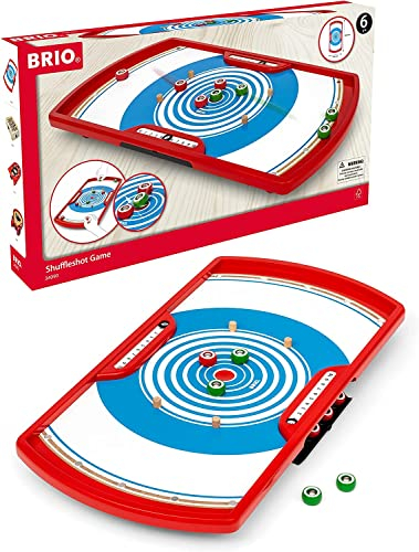 BRIO 34090 Shuffleshot - Spannendes Geschicklichkeitsspiel für 1-4 Spieler - Empfohlen ab 6 Jahren