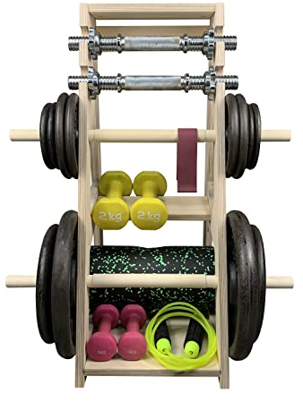 Meanswood Gewichtshalter für das Heimfitnessstudio Hantelständer Multifunktionaler Kurzhantelständer für Hanteln - Gewicht Halterung 160 kg - Made in Italy