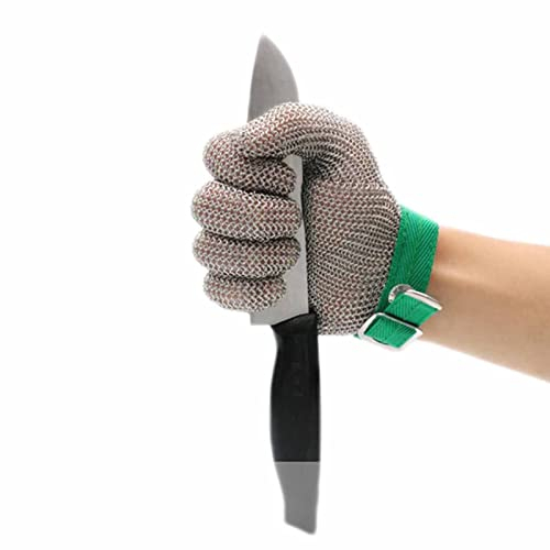 Gants Résistant Aux Coupures Gants Résistants à l'usure 304 Résistants Aux Coupures, Gants De Travail D'abattage/Coupe(Size:M/A Pack d'un)