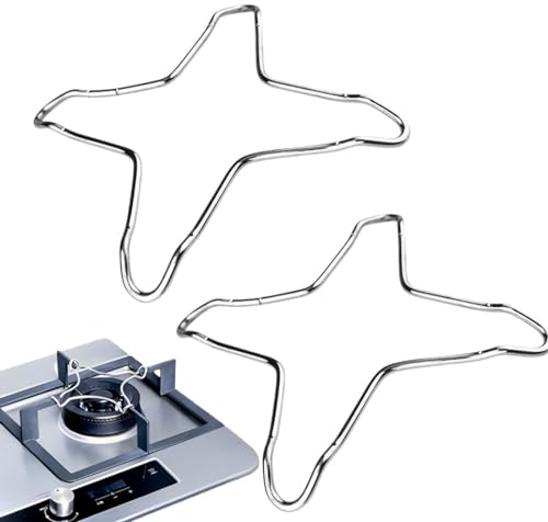 XKSOCT 2 Pièces Réducteur De Gaz en Acier Inoxydable pour Cuisinières À Gaz, Plaques De Cuisson, Cuisinières, Supports De Casseroles, Supports De Poêles À Frire, Poêles À Gaz
