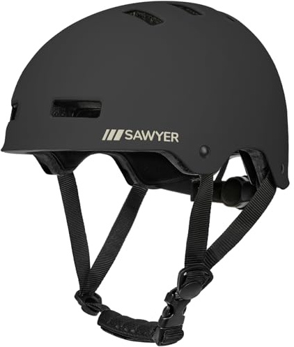 Sawyer Bikes - Casco Deportivo Ajustable (Negro, M)