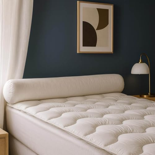 Dunlopillo - Traversin Rêveur 90 cm - Soutien Ferme (Côté) - Fibre Creuse Siliconée recyclée - Doux & Respirant - Confort Homogène - Enveloppe Polycoton - Lavable 40°C