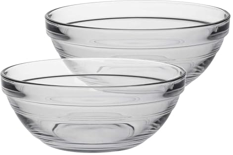Duralex Lys Glass Stacking Bowls for Kitchen, Serving - 14cm (5.5) - Pack of 6
