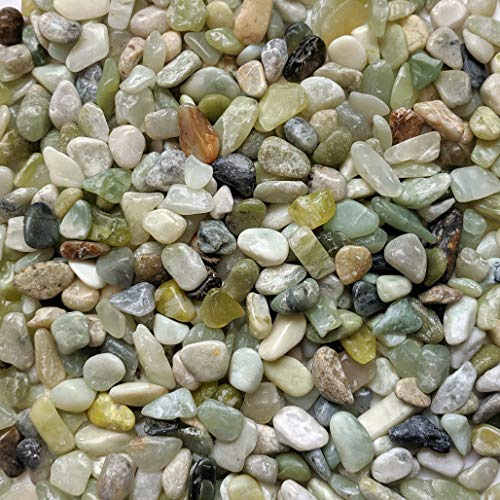 Natural Decorative Polished Jade Pebbles 3/8 Gravel Size (5-lb Bag)