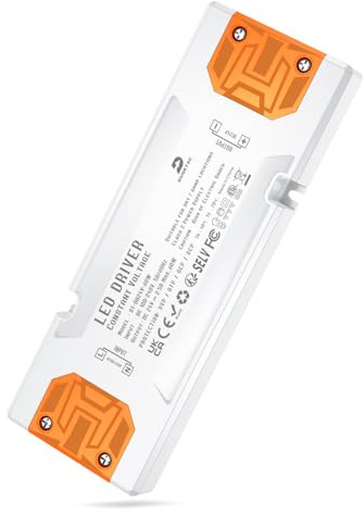 LED Trafo Netzteil 24V 60W Dünn Treiber Transformator 230V auf 24V Flach | AC/DC Adapter LED Driver Output 24V Slim, Power Supply Konstantspannungs für Niedervolt Streifen Lampen