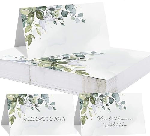 100Pcs Marque Place Mariage，BetterJonny Porte Nom Table Cartons Placement Cartes de Nom Anniversaire Carte De Table pour Table Réceptions Fêtes Evénements Célébrations