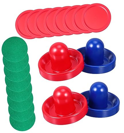 POPETPOP Set De Poussoirs Et Palets De Hockey Air Accessoires De Table De Jeu Palets Et Poussoirs Feutre Équipement De Hockey pour Familles Et