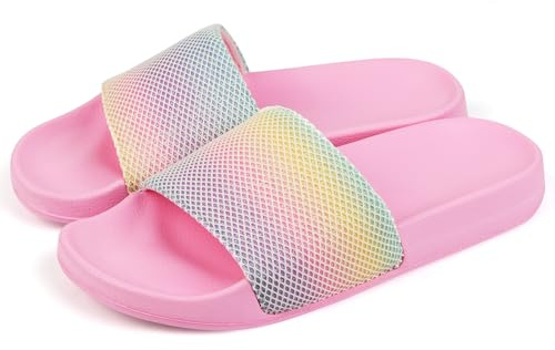 AOOWU Zapatillas Niña Antideslizantes para Piscina y Playa - Zapatos de Ducha Ligeros Tamaño 30-31