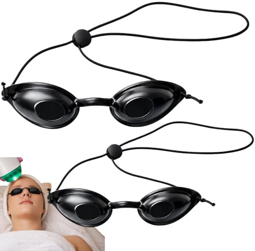 Icyowls 2 pezzi Occhiali protettivi a infrarossi per solarium e lampada a luce rossa, ergonomici con protezione UV, regolabili ed elastici, design confortevole