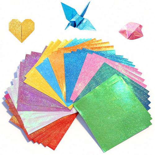 200 Blatt Glänzendes Origami Papier, 15×15 cm