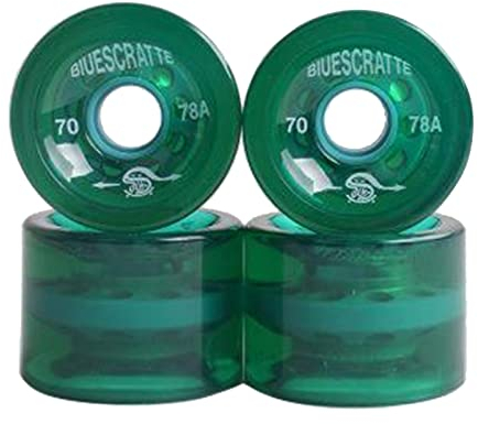 T TOOYFUL 4Pcs Cruiserboard Skateboard Rollen 78A, Ersatz Räder Set Kit, Replacement Wheels Bearings für Longboard Snakeboard Pennyboard Fishboard - Grün