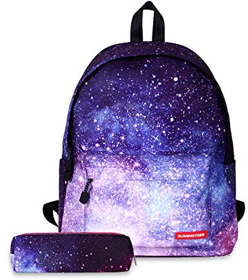 FANDARE Zaini Casual Ragazze Donna Scuola per bambini Borse Daypack Poliestere Viola