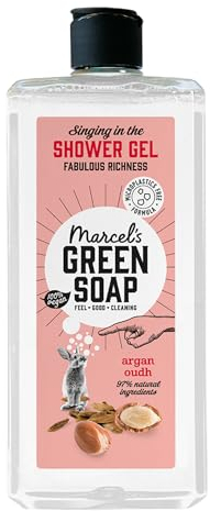 Marcel's Green Soap - Shower gel - Argan & Oudh - Microplastic-free formula – Paraben Free - Recycled plastic bottle - 98% biodegradable - Vegan - 300 ml