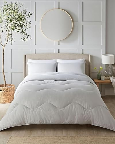 Night Lark – Täcklöst påslakanset med matchande örngott – 10,5 Tog – kung – Seersucker kollektion – nordisk dimma – lyxsängkläder – allergivänlig – maskintvättbar