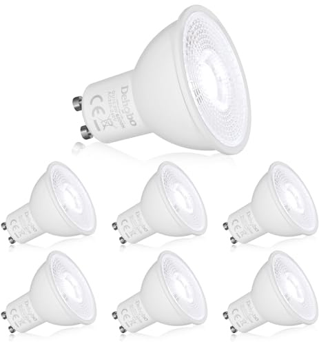 Dehobo Lampadine LED GU10,Lampadina GU10 LED,Lampadine GU10 Luce Fredda 6pz | Lampada Luce Fredda 480 Lumen,Lampadine GU10 LED Equivalente a 60 W per GU10 Faretti LED Soffitto,Luci LED Non Dimmerabile