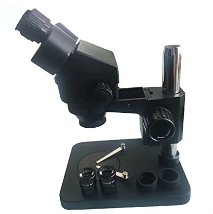Mikroskopbeobachtung 7X-45X Binokularmikroskop Stereomikroskop 34MM Augenmuschel 1X Protect Len for Telefonreparatur Microscopio Binocular(Nero)