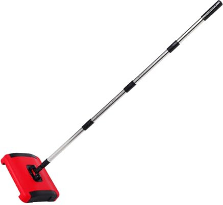 TOPPERFUN Aspirapolvere Manuale Per Veicoli Con Spazzole Rotanti Spazzatrice Spinta Manuale Per Rimuovere Pelo Di Animali e Polvere Da Tappeti e Pavimenti